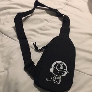 Muse Black and White Belt Bag with Adjustable Strap